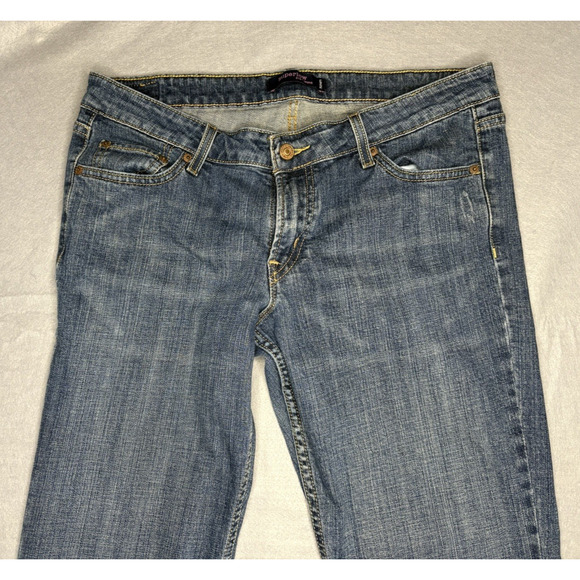 Levi’s Vintage 518 Superlow Jeans Womens Juniors Sz 13 Medium Dark Wash Stretch - Picture 3 of 10
